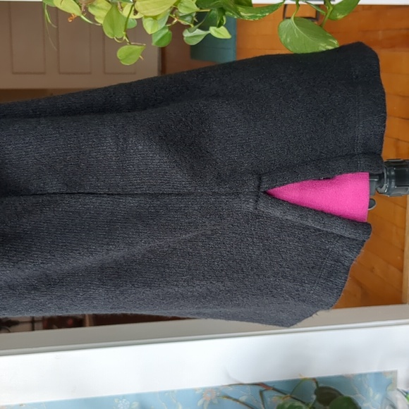 Loft Button Shoulder Tunic Length Vented Hem Sweater Black SP - Picture 4 of 11